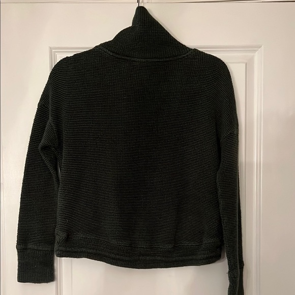 SWEATY BETTY Boucle Funnel Neck Sweatshirt In Heath Green - Picture 7 of 7